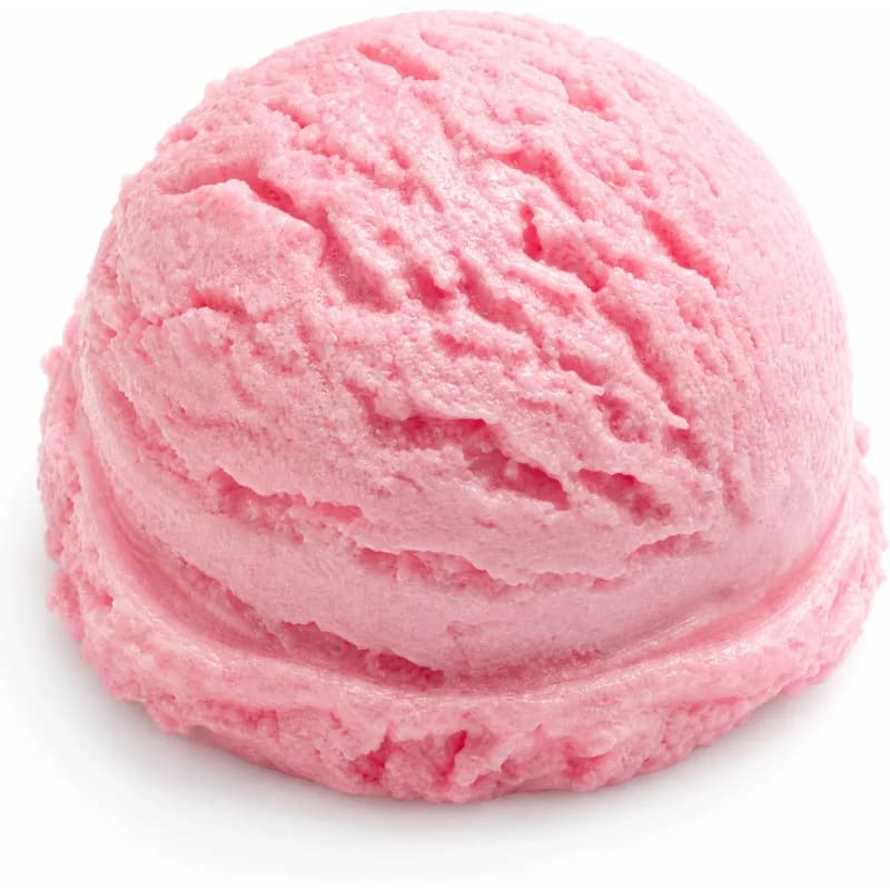 A scoop of No Moo Strawberry